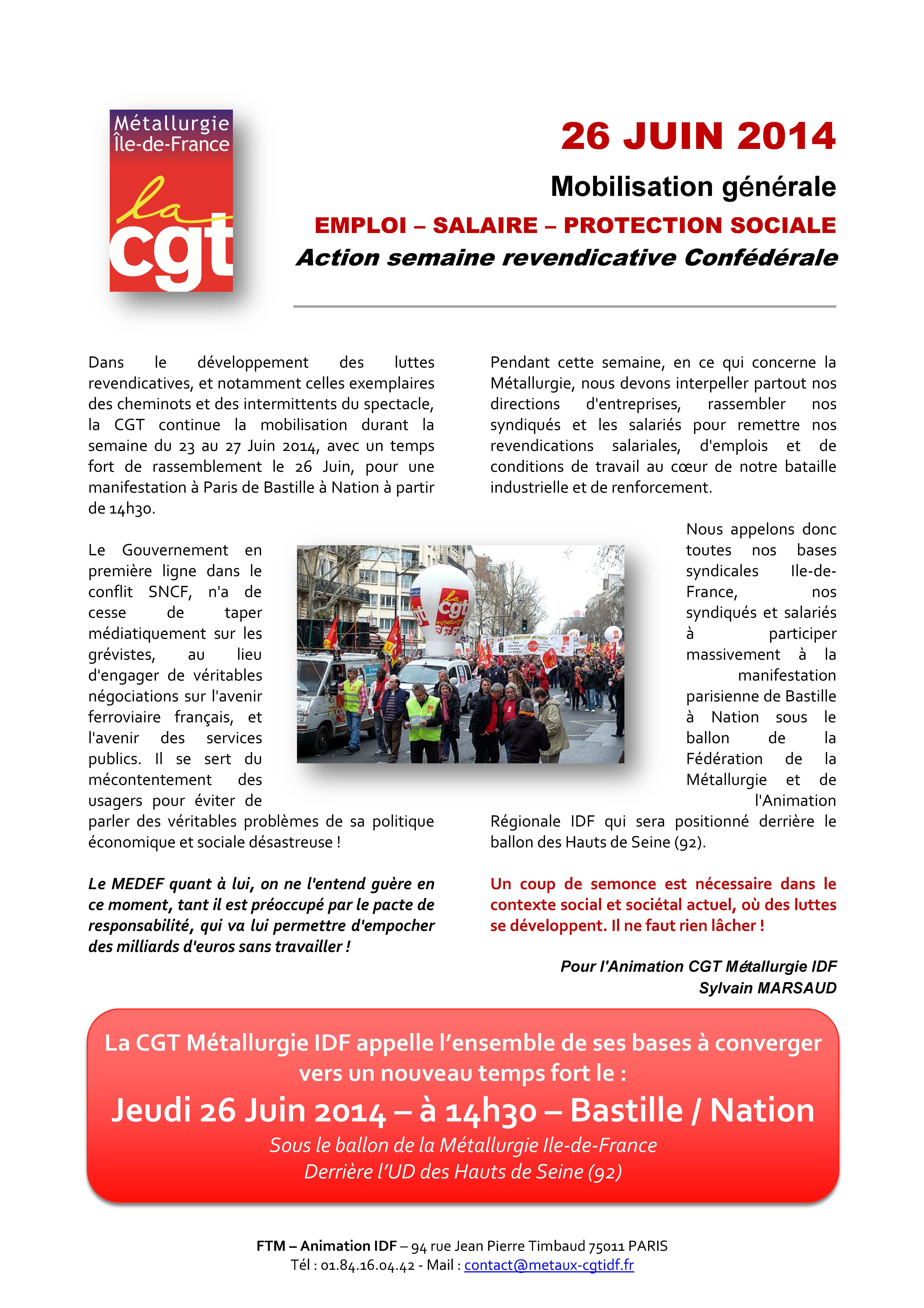 Mobilisation Générale du 26 Juin 2014